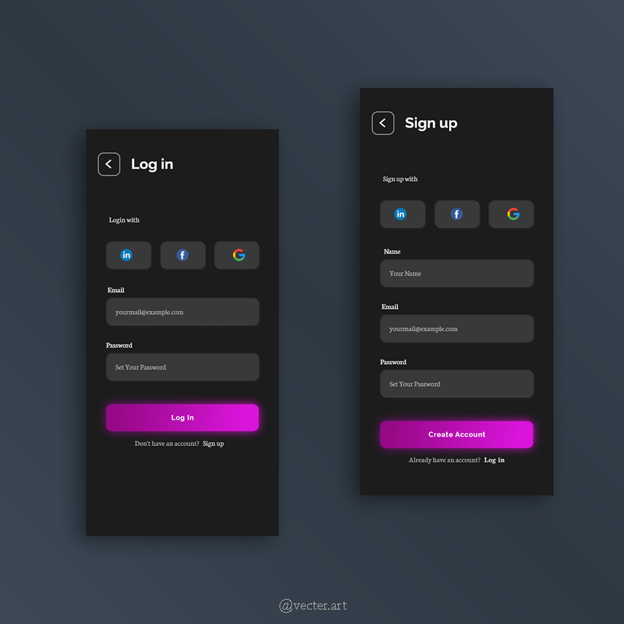 Sign-up page UI 